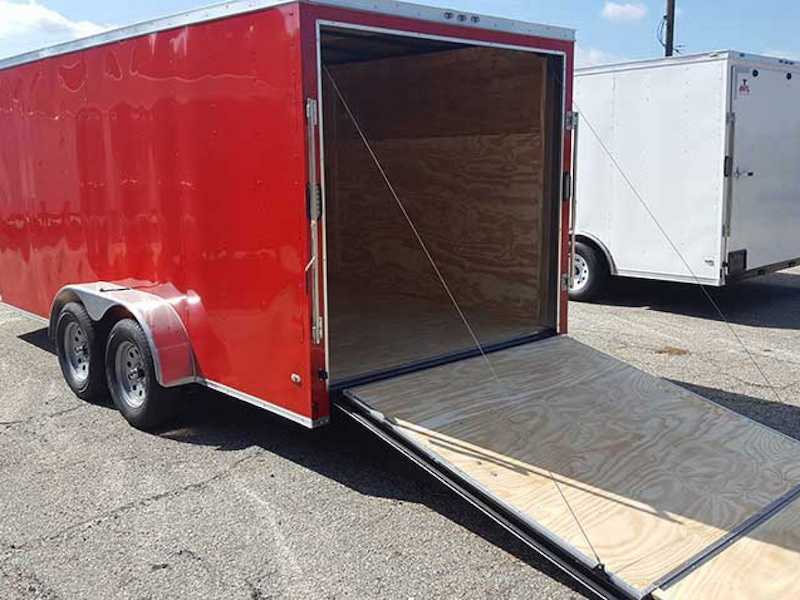 Red Enclosed Box Trailers