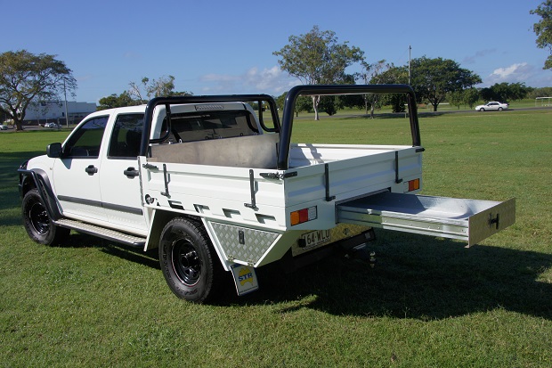 picture of an ute drawer as an ute accessories on a green grass