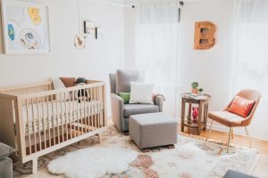 nursery room in bright colours